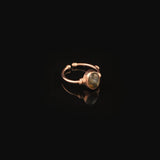 Jewellery Pit Adjustable Labradorite and Rose Gemstone Ring - Handcrafted Statement Ring for Women - Women's Middle Finger Labradorite and Rose Ring — image 2
