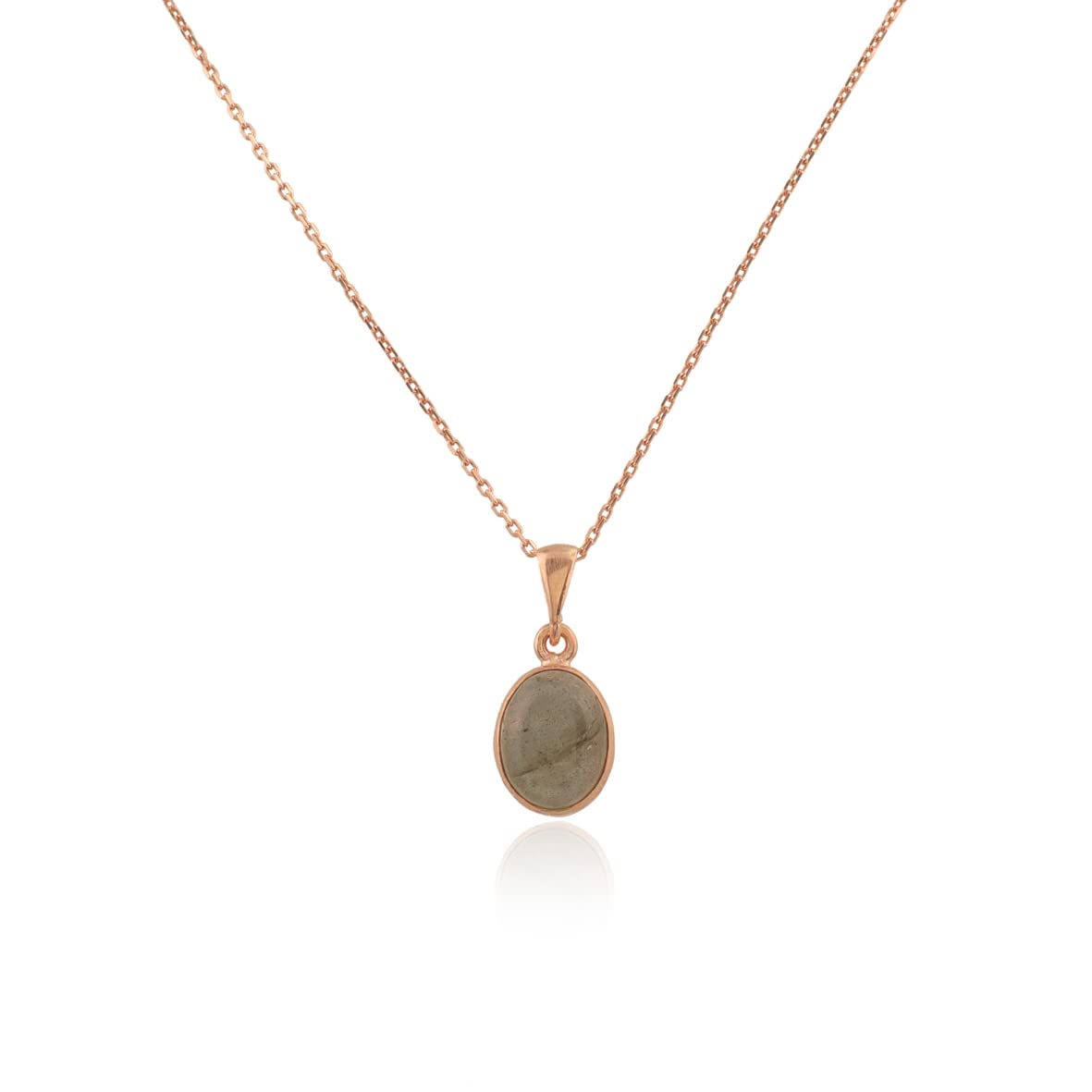 Silver Pendant Necklace with Labradorite Gemstone for Women - 925 Sterling Silver Necklace for Women - Gift for Him