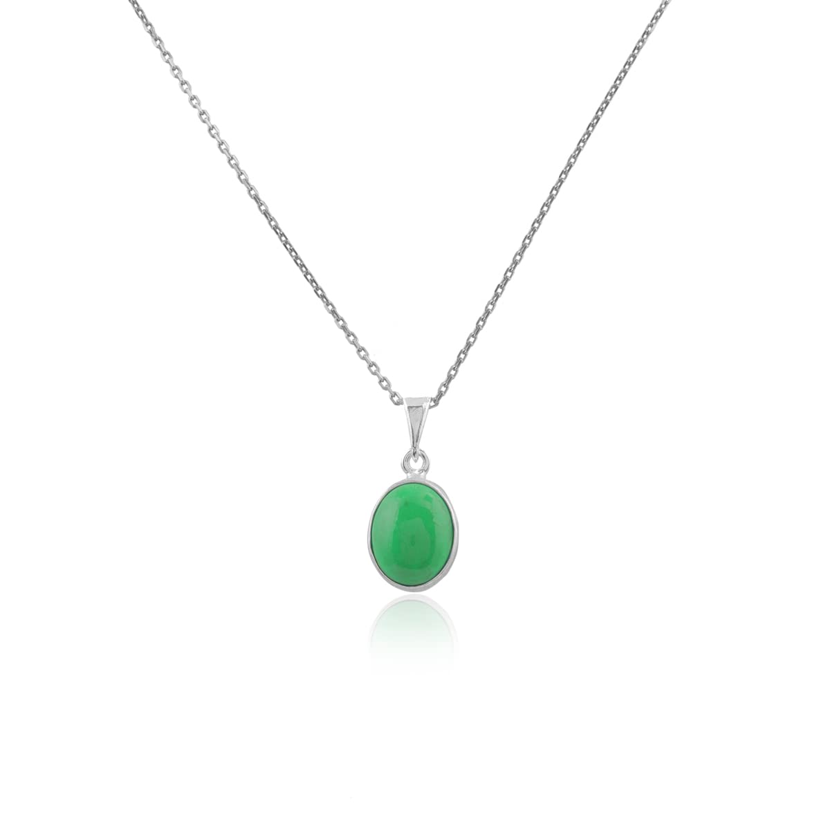 Sterling Silver Jade Necklace for Women - 925 Sterling Silver Necklace for Women - Gift for Her