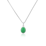 Sterling Silver Jade Necklace for Women - 925 Sterling Silver Necklace for Women - Gift for Her — image 1