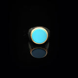Handmade Turquoise Pinky Signet Ring for Men — image 3