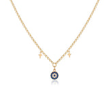 Evil Eye and Star Necklace Gold Plated and Sterling Silver Necklace for Women - Sterling Silver and Gold Plated Necklaces with Evil Eye and Star Charms - Birthday Gifts for Women — image 1