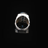 Aquamarine Ring for Men - Vintage Handmade Watch Band Gemstone Ring with Oval Stone — image 6