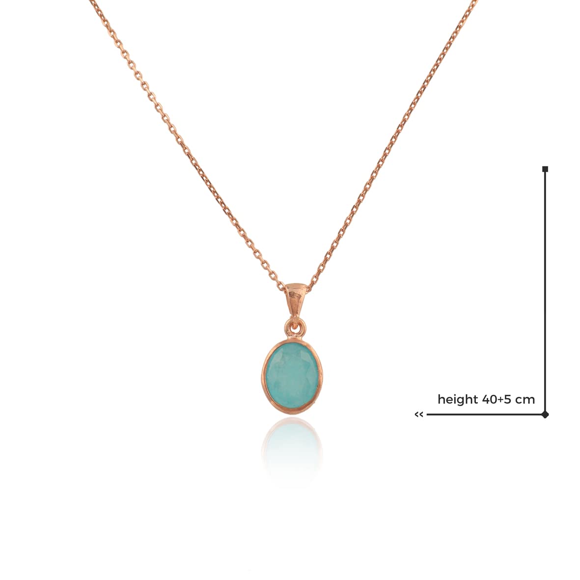 Sterling Silver Aquamarine Necklace for Women - Sterling Silver Necklace with Aquamarine Pendant for Women - Gift for Her