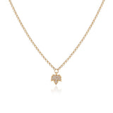 Leaf Necklace with Zircon Stone in Gold Jewelry for Women - Gold Plated Leaf Necklace - Aesthetic Jewelry Delight - Birthday Gifts for Women — image 1