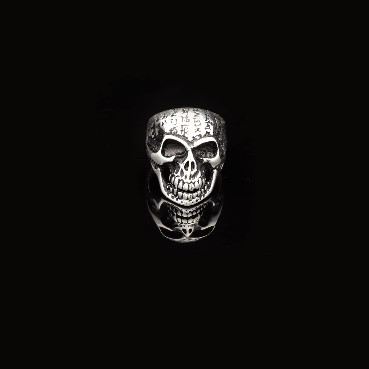 Skull Handmade Sterling Silver Men Biker Ring