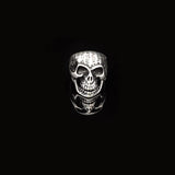 Skull Handmade Sterling Silver Men Biker Ring — image 2