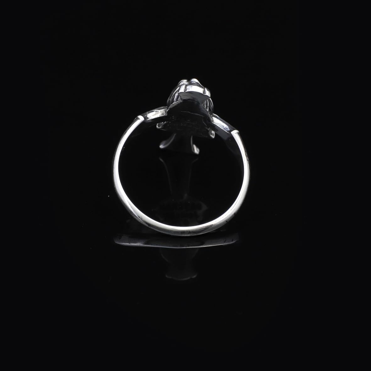Handmade Cross Jesus Ring - 925 Sterling Silver Men's Christian Jewelry with Silver Polishing Cloth Gift