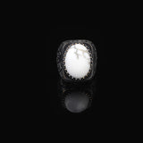 Turquoise Stone Men Silver Ring — image 2