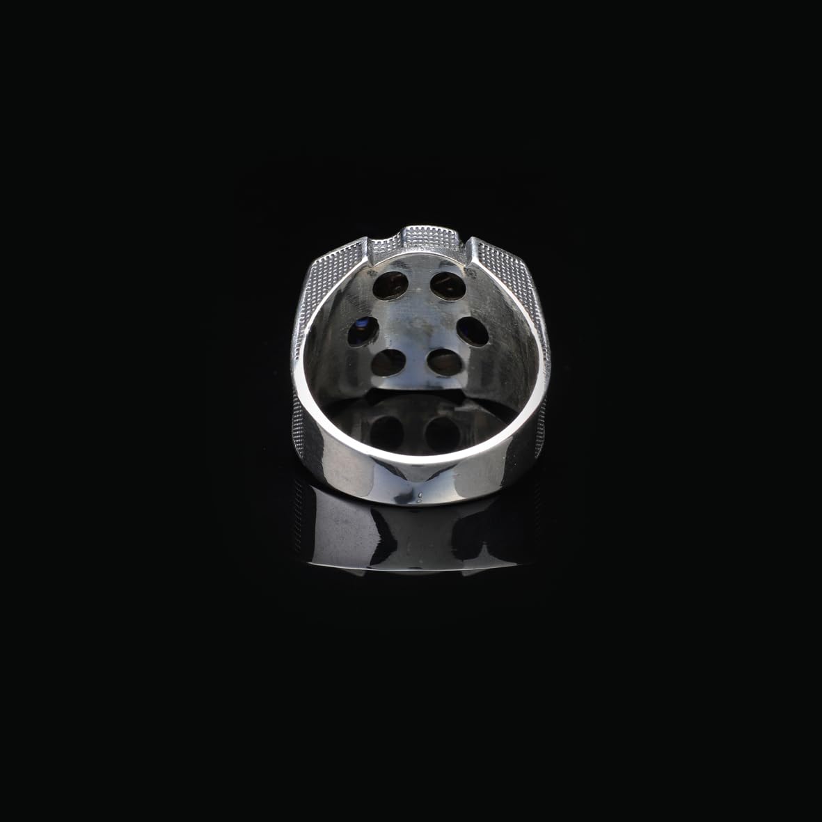 Men's Sapphire Ring - Rotating Design in 925 Sterling Silver - Men's Rotating Sapphire Ring - Birthday Gifts