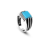 Men's Turquoise Signet Ring — image 1
