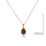 Sterling Silver Tiger Eye Necklace for Women - Trendy Tiger Eye Pendant Necklace for Women - Gift for Him — image 4