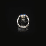 Handmade Vintage Blue Sapphire Ring - Polished 925 Sterling Silver Men's Gemstone Ring — image 6
