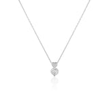 Zircon Necklace with Heart Pendant in Sterling Silver - Sterling Silver Heart Necklace for Women - Aesthetic Jewelry with Cute Necklaces - Birthday Gifts for Women — image 1