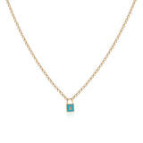 Gold Plated and Sterling Silver Lock Necklace - Lock Pendant Choker - Gold Plated and Sterling Silver for Women - Birthday Gifts for Women — image 1