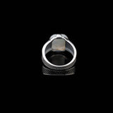Handmade Mother of Pearl Pinky Ring - 925 Sterling Silver Men's Gemstone Ring with Polishing Cloth Gift — image 4
