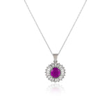 Sterling Silver Amethyst Necklace for Women's Aesthetic Necklace - Cute and Stylish Jewelry - Birthday Gifts for Women — image 1
