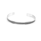 Vintage Handmade Men’s Thick Silver Band Bracelet – Sterling Silver Cuff — image 1