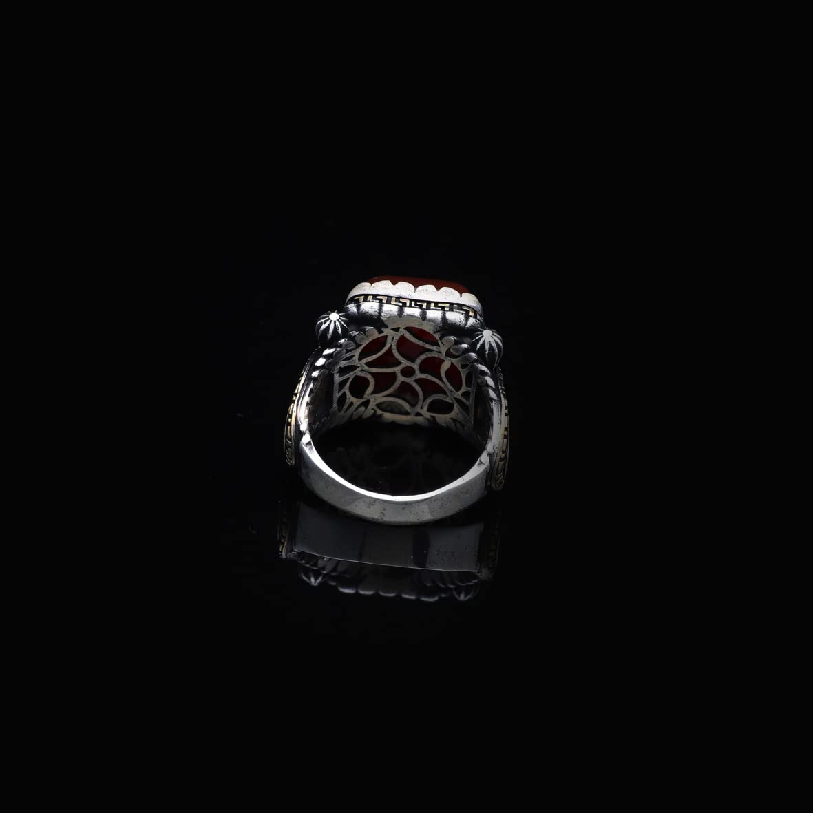 Men Handmade Carnelian Stone Ring