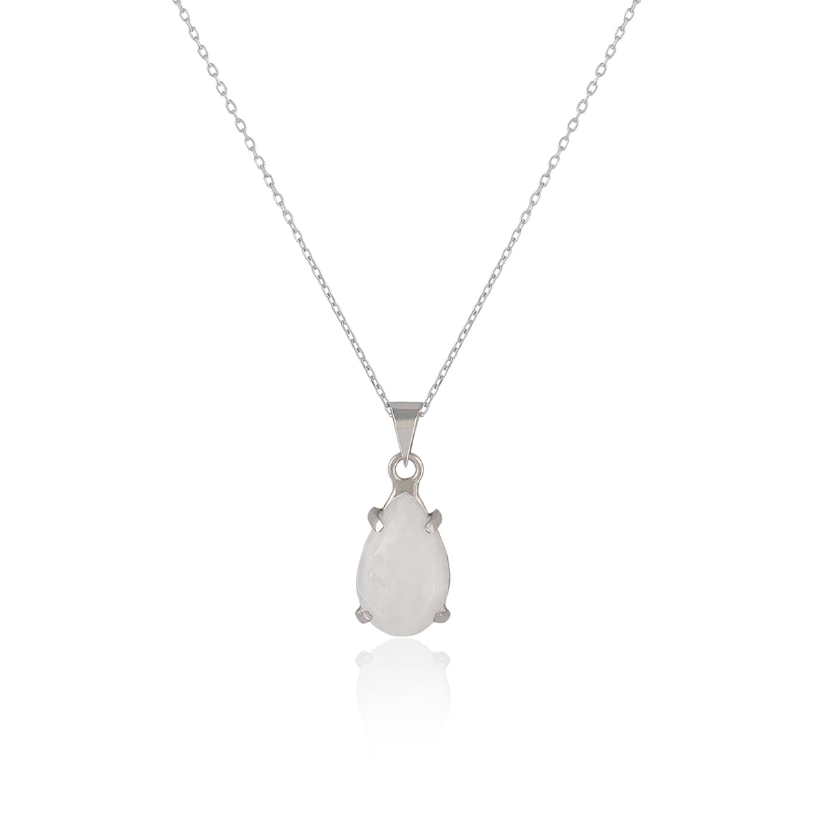Moonstone Gemstone Necklace Sterling Silver Aesthetic Jewelry for Women - Aesthetic Sterling Silver Jewelry for Women - Birthday Gifts for Women