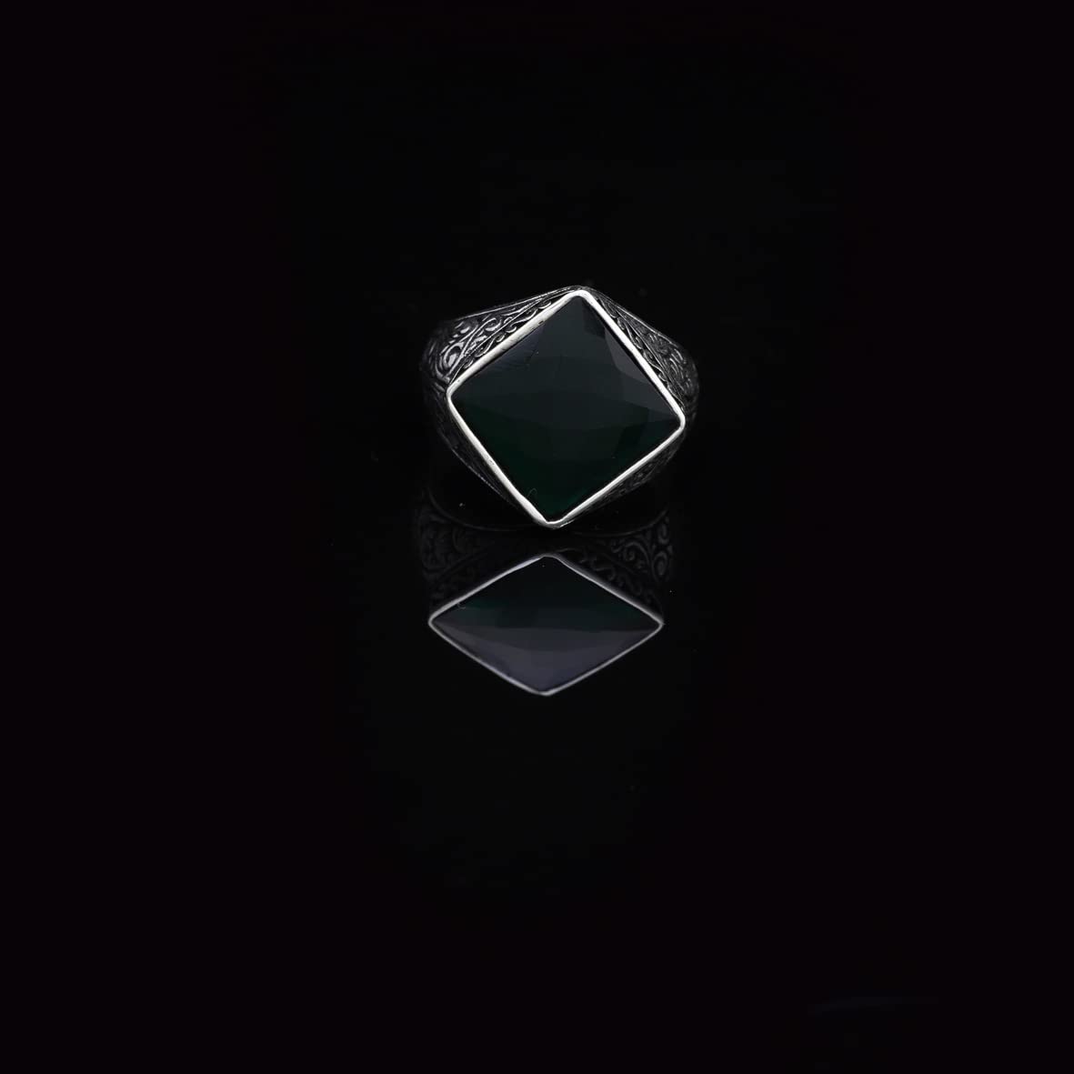 925K Sterling Silver Jade Ring