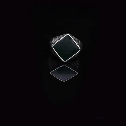 925K Sterling Silver Jade Ring