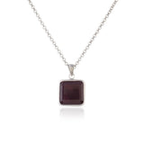 Emerald Initial Pendant for Men – Sterling Silver Biker Necklace — image 1
