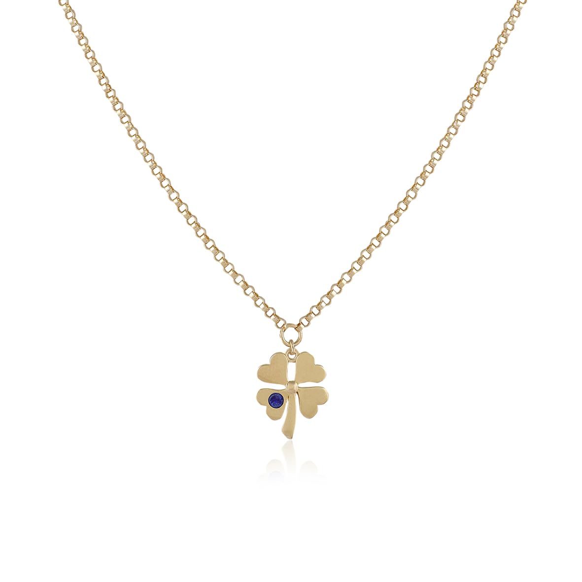 Sterling Silver Four Leaf Clover Necklace for Women - Cute Four Leaf Clover Necklace in Gold Jewelry - Gold Chain and Aesthetic Jewelry - Birthday Gifts for Women