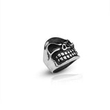 Skull Handmade Sterling Silver Men Biker Ring — image 1