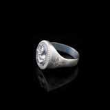 Handmade 925 Sterling Silver Jesus Ring - Men's Christian Jewelry Featuring Cross and Signet Design with Silver Polishing Cloth Gift - Custom Signet Ring — image 3