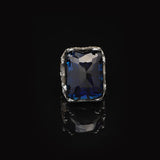 Vintage Large Blue Sapphire Ax Ring for Men - 925 Sterling Silver Turkish Handmade Polished Engagement Ring with Silver Polishing Cloth Gift — image 3