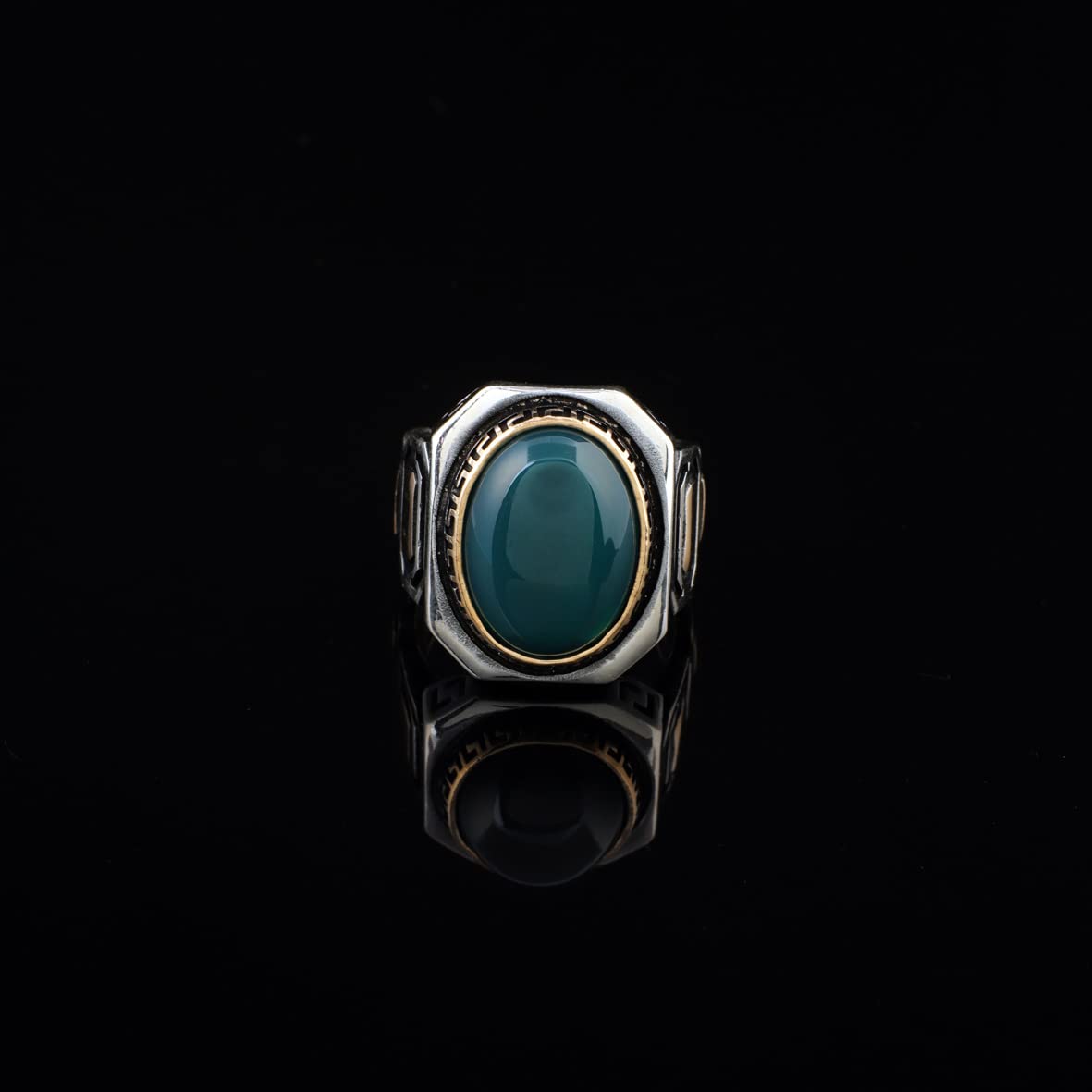 925K Sterling Silver Jade Ring