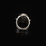 Mens Wolf Garnet Sword Ring – Handmade Sterling Silver Animal Ring — image 6