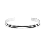 Hand-Engraved Thick Silver Band Bracelet for Men – Handmade Sterling Silver Cuff — image 1