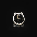 Vintage Black Onyx Ring with Eagle Design - Handmade Turkish 925 Sterling Silver Engagement Ring for Men with Polished Gemstone - Includes Silver Polishing Cloth Gift — image 6