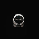 Handmade Jade Gemstone Watch Band Engagement Ring for Men Vintage 925 Sterling Silver — image 6