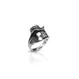 Skull Handmade Sterling Silver Men Cowboy Ring — image 1