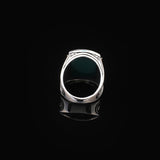 Handmade Jade Gemstone Eagle Ring for Men Vintage 925 Sterling Silver — image 6