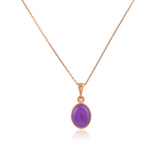Best Selling Silver Pendant Necklace with Amethyst Gemstone for Women - Silver Pendant Necklace for Women — image 1