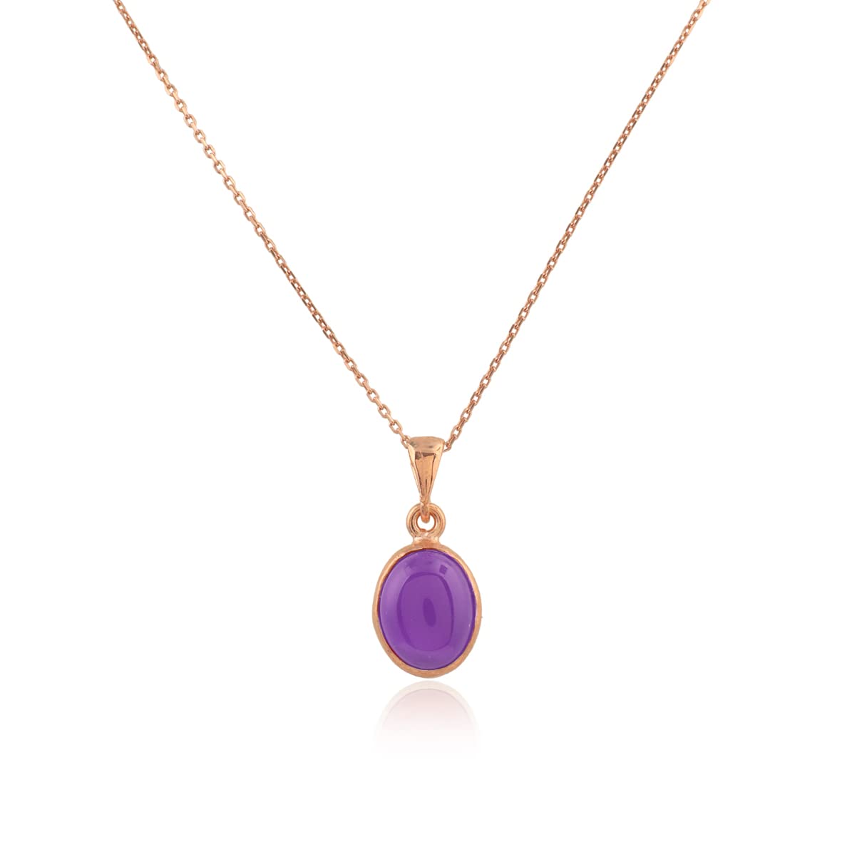 Best Selling Silver Pendant Necklace with Amethyst Gemstone for Women - Silver Pendant Necklace for Women