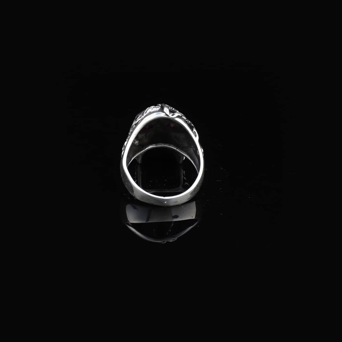 Skull Handmade Sterling Silver Men Biker Ring