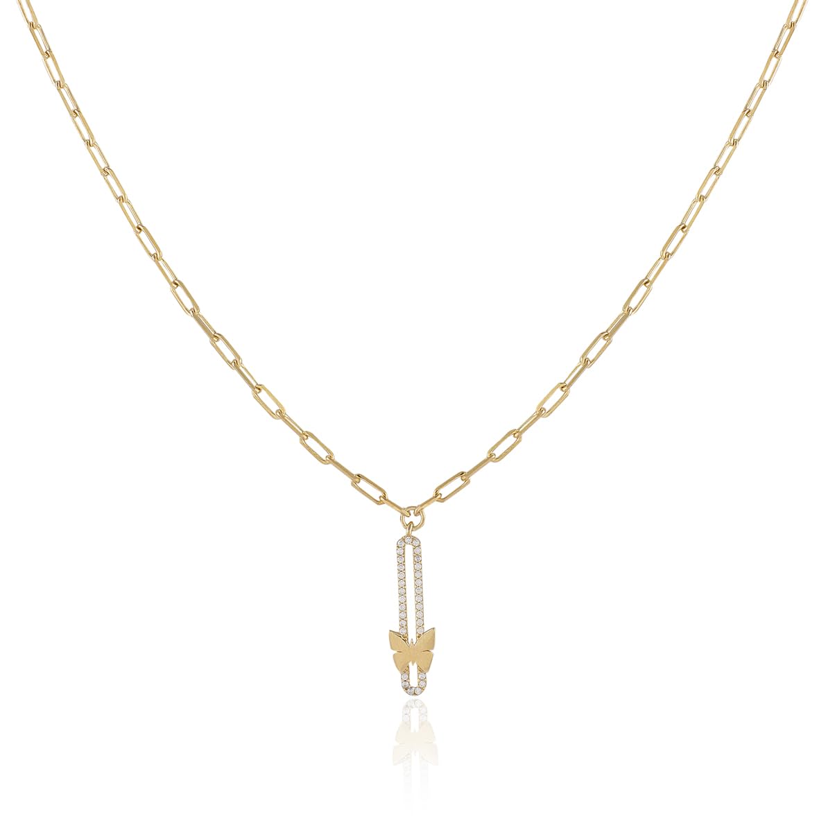 Cute Butterfly Necklace in Gold Jewelry - Gold Plated Sterling Silver Necklace with Butterfly Charm - Aesthetic Jewelry Delight - Birthday Gifts for Women