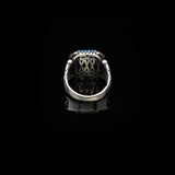 Vintage Blue Sapphire Ring - Handmade Men's Gemstone Ring in 925 Sterling Silver - Polished Turkish Engagement Ring with Silver Polishing Cloth Gift — image 6