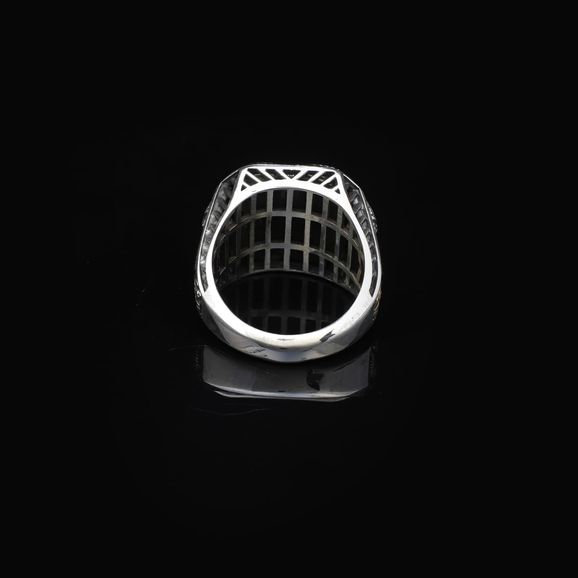 Genuine Turquoise Mens Ring with Ruby stone - Vintage Handmade 925 Sterling Silver Gemstone Jewelry for Men with Micro Stone - Includes Silver Polishing Cloth Gift