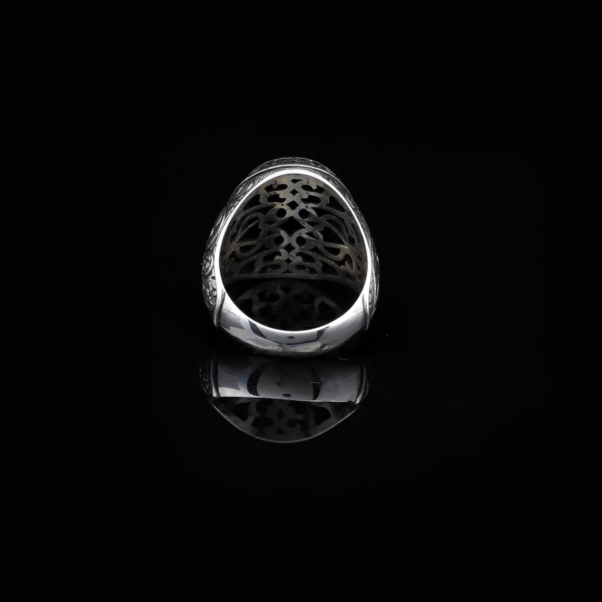 Handmade Blue Tiger Eye Men's Ring - 925 Sterling Silver Gemstone Jewelry with Silver Polishing Cloth Gift - Rings for Men