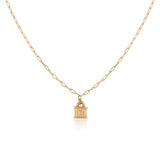 Sterling Silver Lock Necklace for Women - Cute Lock Necklace in Gold Jewelry Collection - Sterling Silver and Aesthetic Gold - Birthday Gifts for Women — image 1