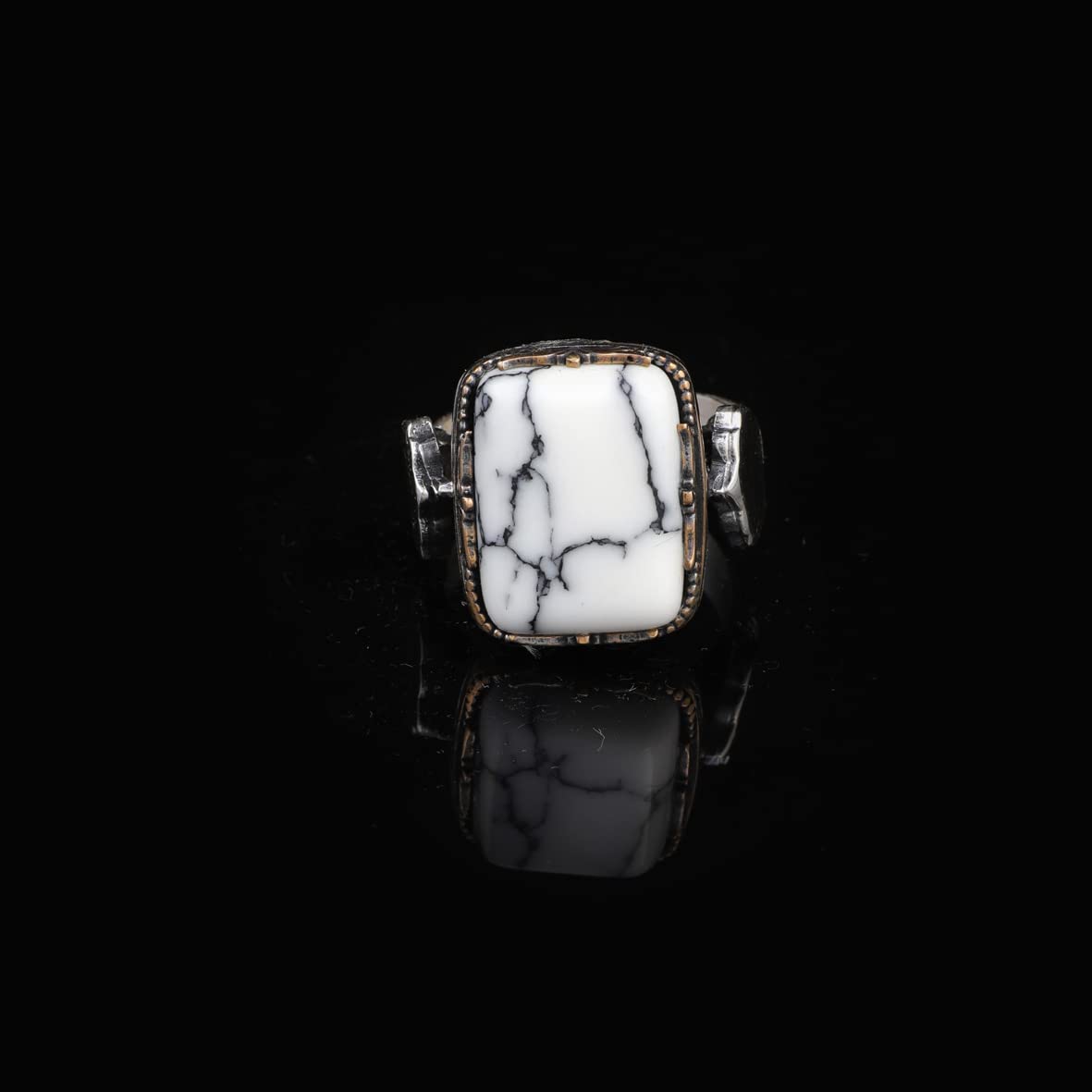 Turquoise Stone Men Silver Ring