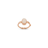 Jewellery Pit Adjustable Moonstone Ring for Women - Handmade Stone Statement Ring for Middle Finger - 925 Sterling Silver Solitaire Ring for Women — image 1