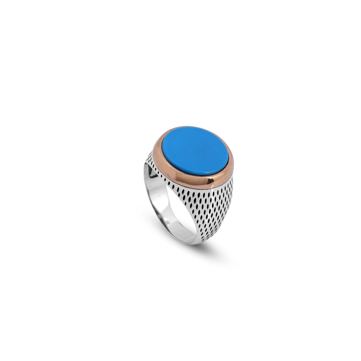 Handmade Turquoise Pinky Signet Ring for Men