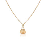 Shell Necklace and Lock Pendant: Aesthetic Gold Plated and Sterling Silver Necklace for Women - Cute and Aesthetic Gold Plated Jewelry for Women - Birthday Gifts for Women — image 1